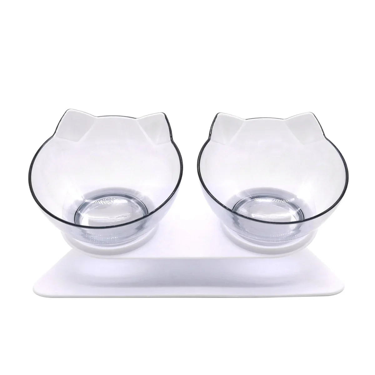 Elevated Anti-Tip Cat Bowl - Large Capacity Food & Water Feeder - FDA Certified Design